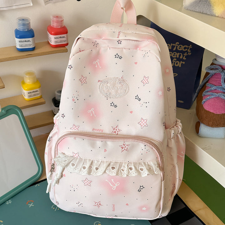 Charming Star-Embellished Casual Backpack Kalsten 1791205440