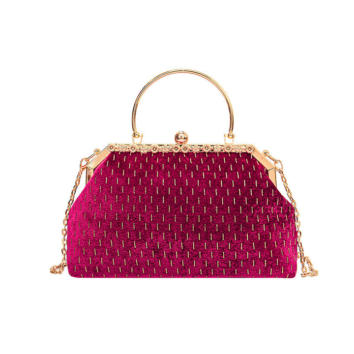 Vintage Glamour Chain-Handled Handbag