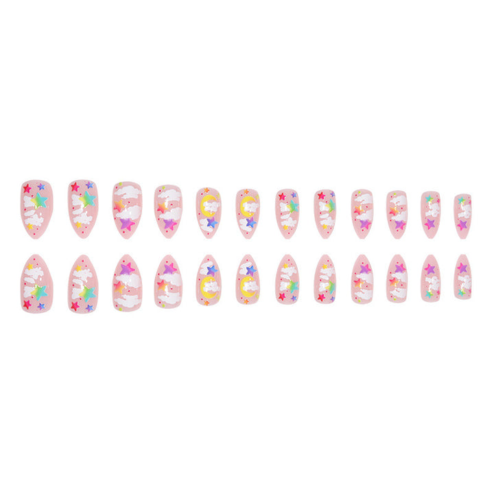 Vibrant Celestial Themed Press-On Nails Kalsten