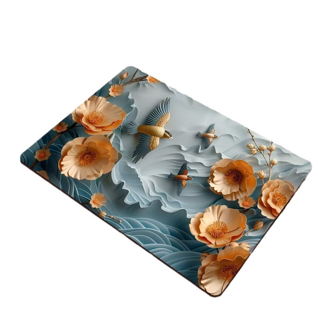 Artistic Floral Design Kitchen Mat Kalsten