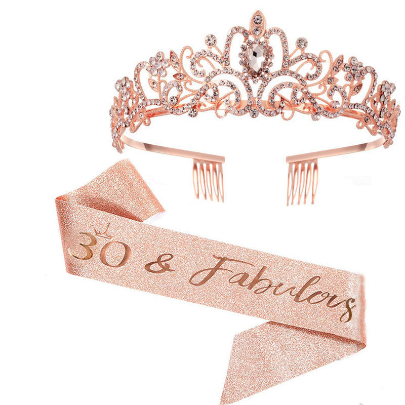 Women's Sparkling Crown with Radiant Rhinestone Embellishment Kalsten