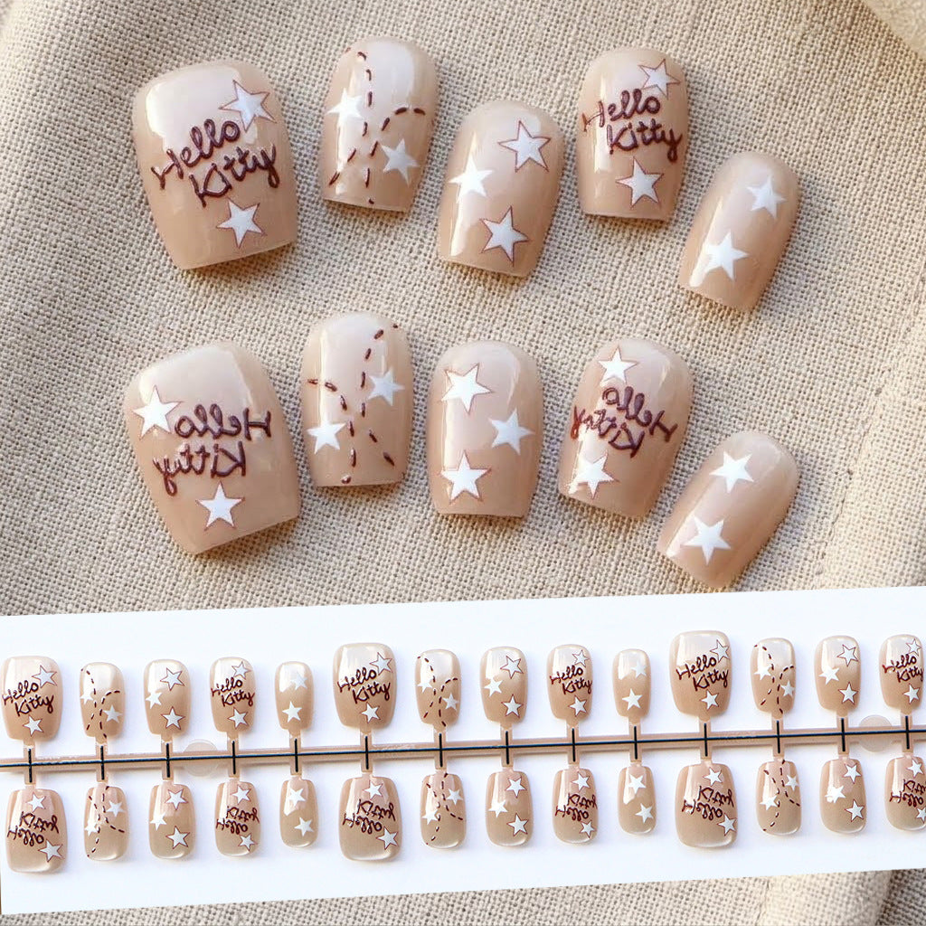 Cartoon-Themed Press-On Nail Art Set