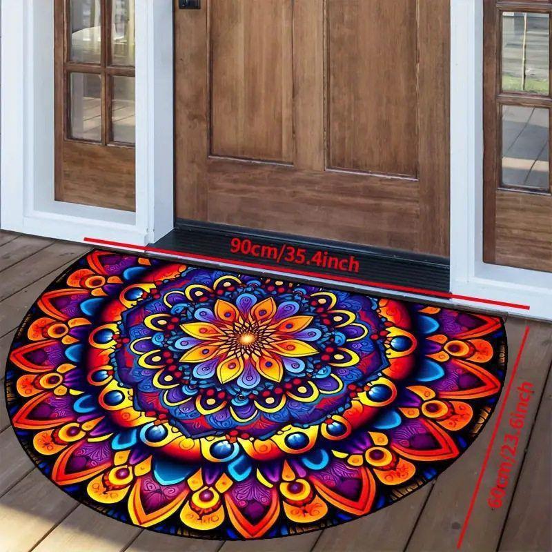 Textured Wooden Plank Doormat Kalsten