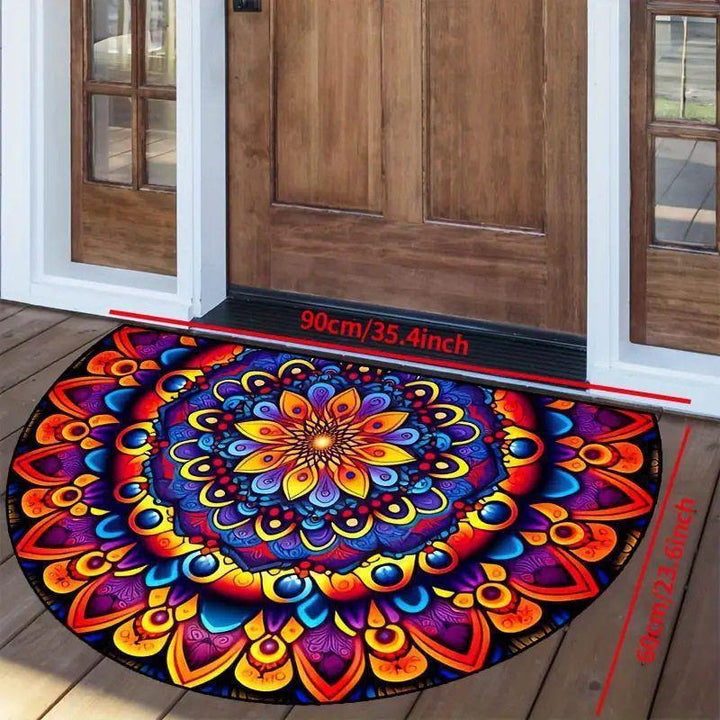 Textured Wooden Plank Doormat Kalsten
