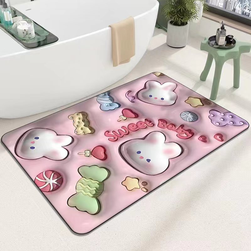 Cute Cartoon Cat Shape Bath Mat Kalsten