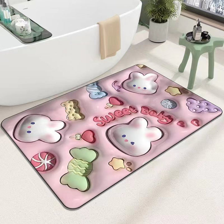 Cute Cartoon Cat Shape Bath Mat Kalsten