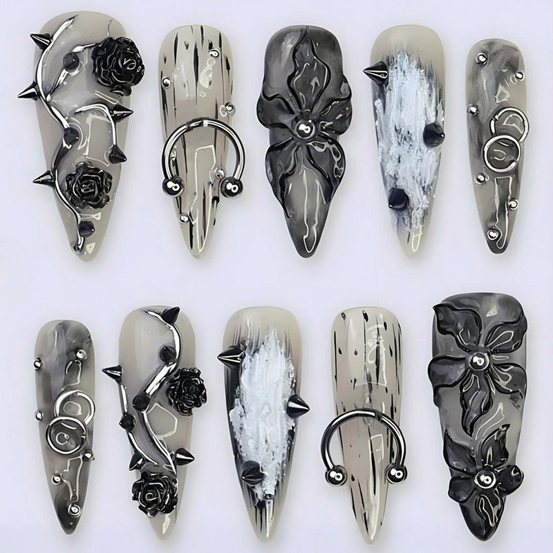 Nail set with creative Halloween motifs and high-quality embellishments Kalsten