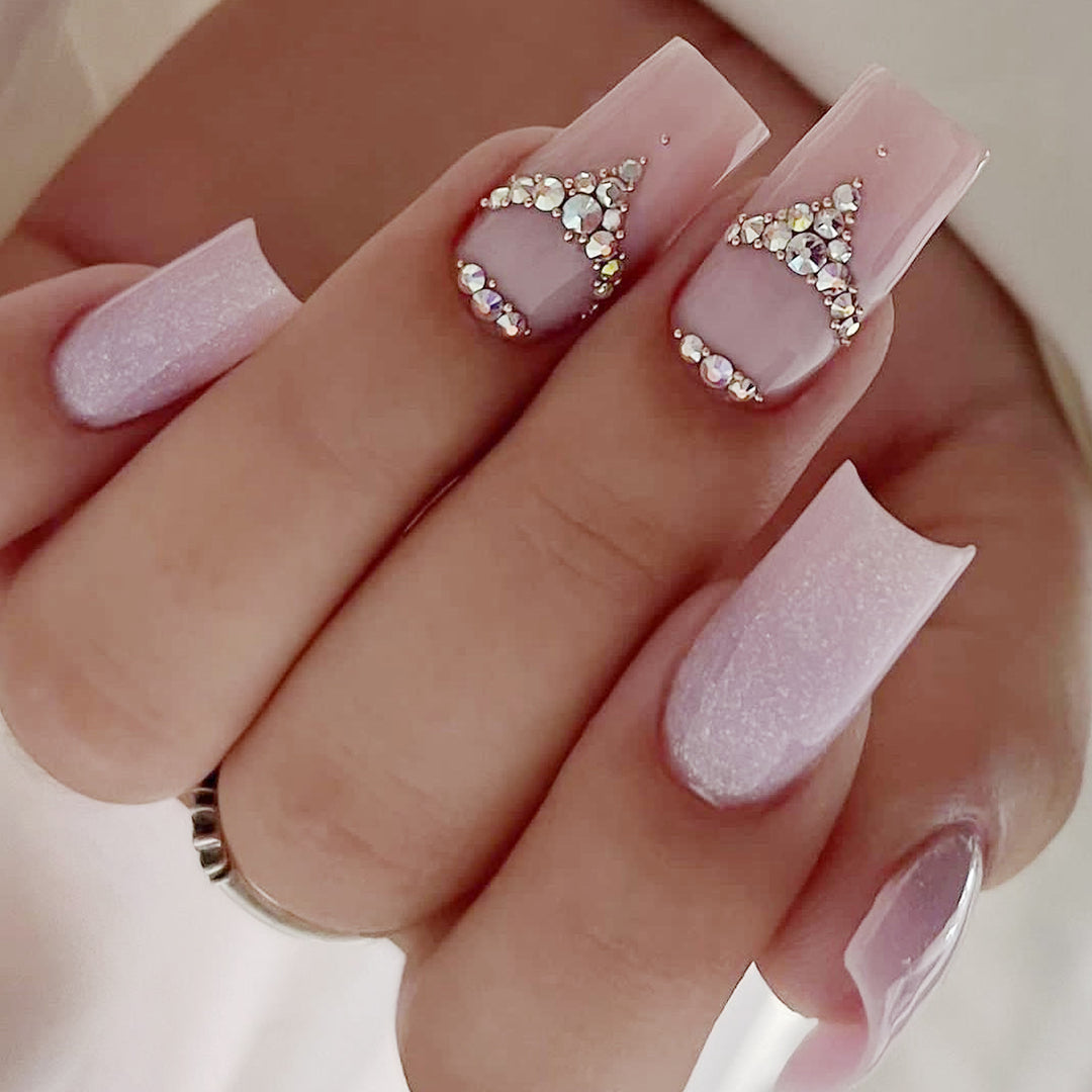 Artful Nail Art with Rhinestone Embellishments Kalsten