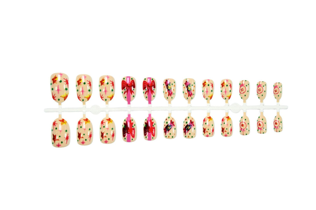 Nail art set with creative flower and dot designs Kalsten