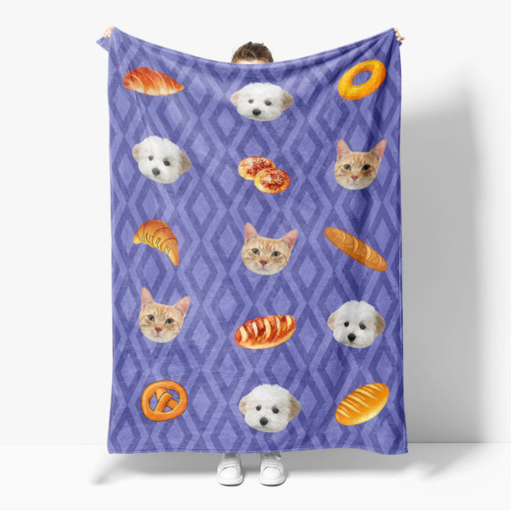 Cute Cat Pattern Fleece Blanket Kalsten