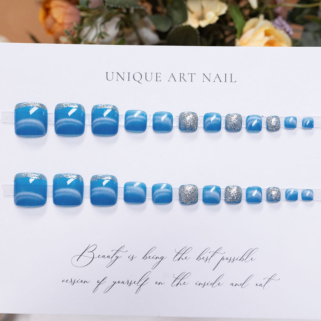 Glittering Toe Nail Art Set