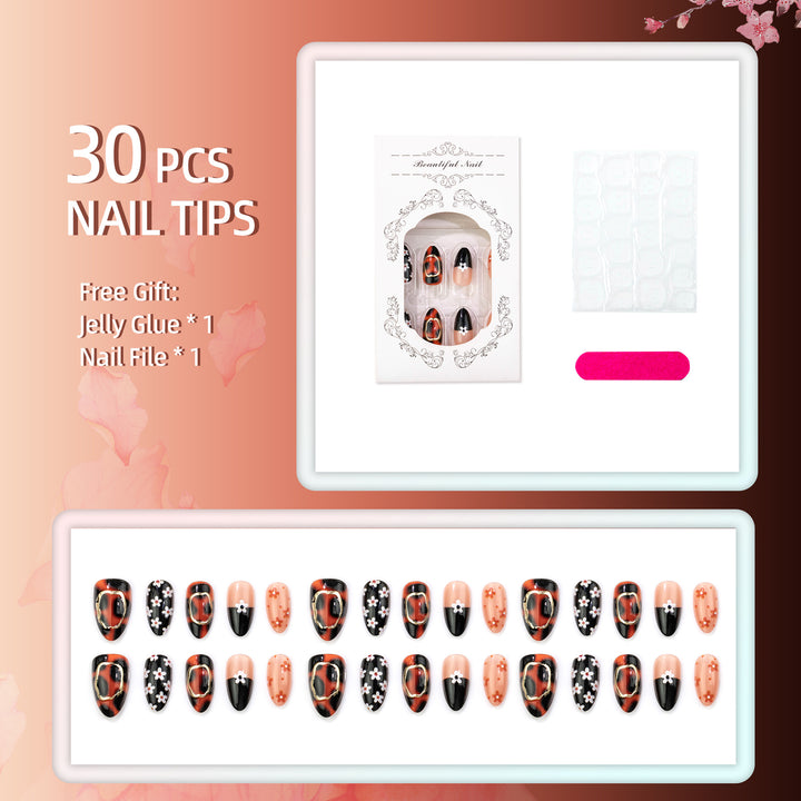 Manual Decorative Press-On Nail Art Set