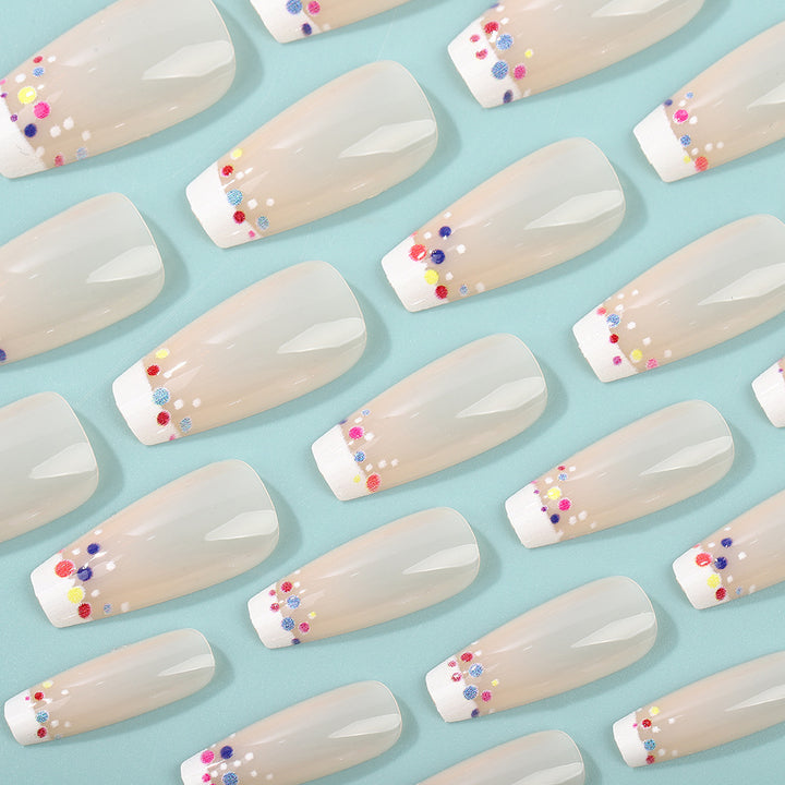 Creative artificial nails with colorful accents Kalsten
