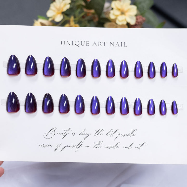 Glossy Press-On Nail Art Set