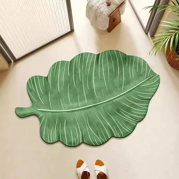 Leaf-Shaped Decorative Area Mat