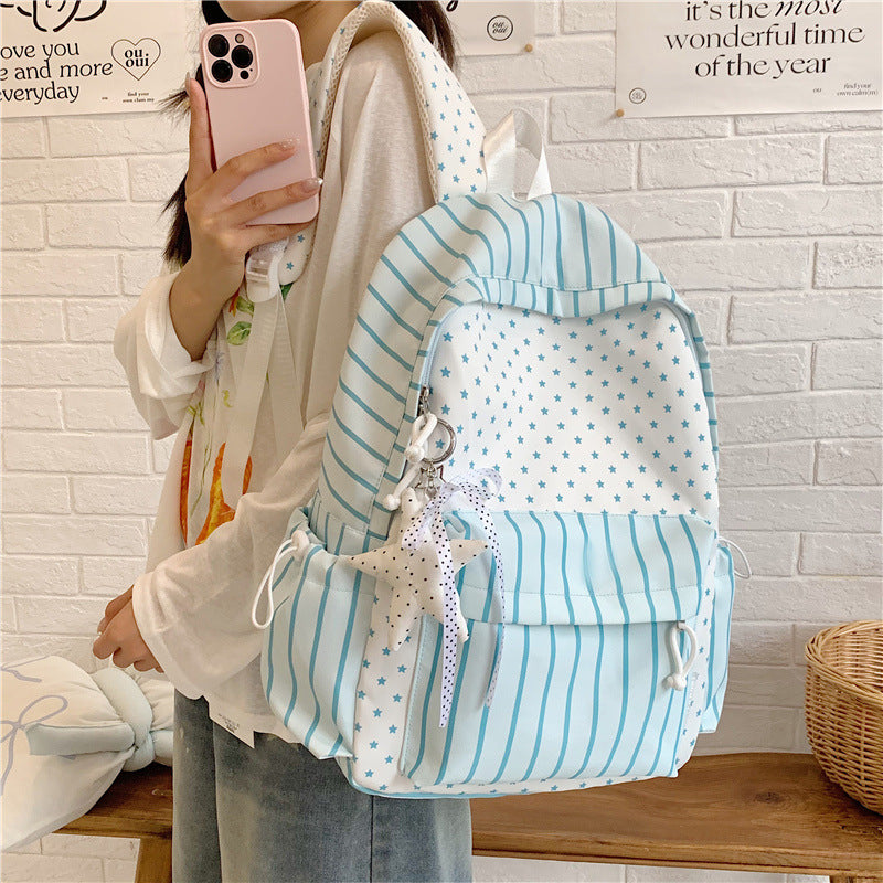 Charming Striped Patterned Backpack Kalsten