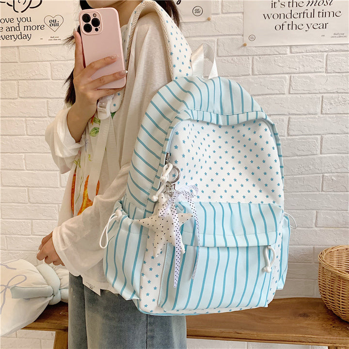 Charming Striped Patterned Backpack Kalsten