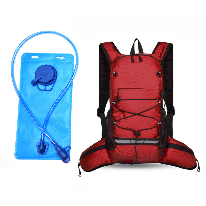 Sporty backpack with breathable mesh inserts and elastic carrying straps Kalsten