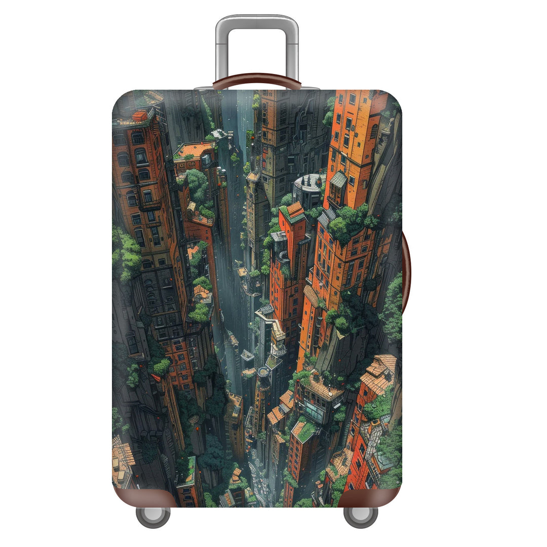 Unisex Hard-shell Suitcase with Impressive Futuristic City Design Kalsten