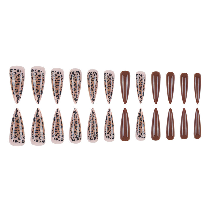 Artistic Leopard Print Stiletto Press-On Nails Kalsten