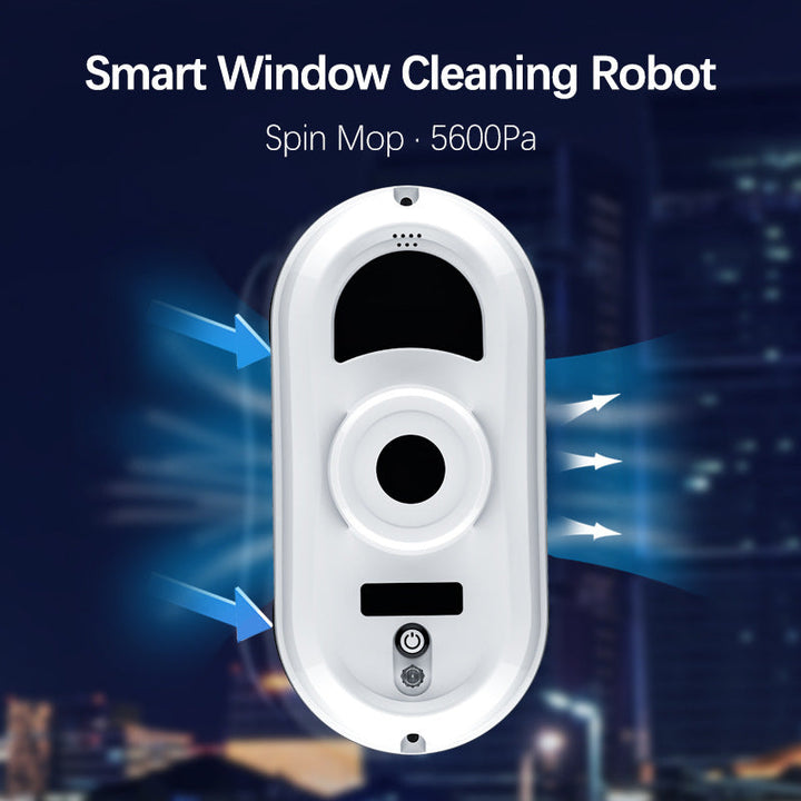 robotic window cleaner with dual spinning microfiber mops and spray function Kalsten