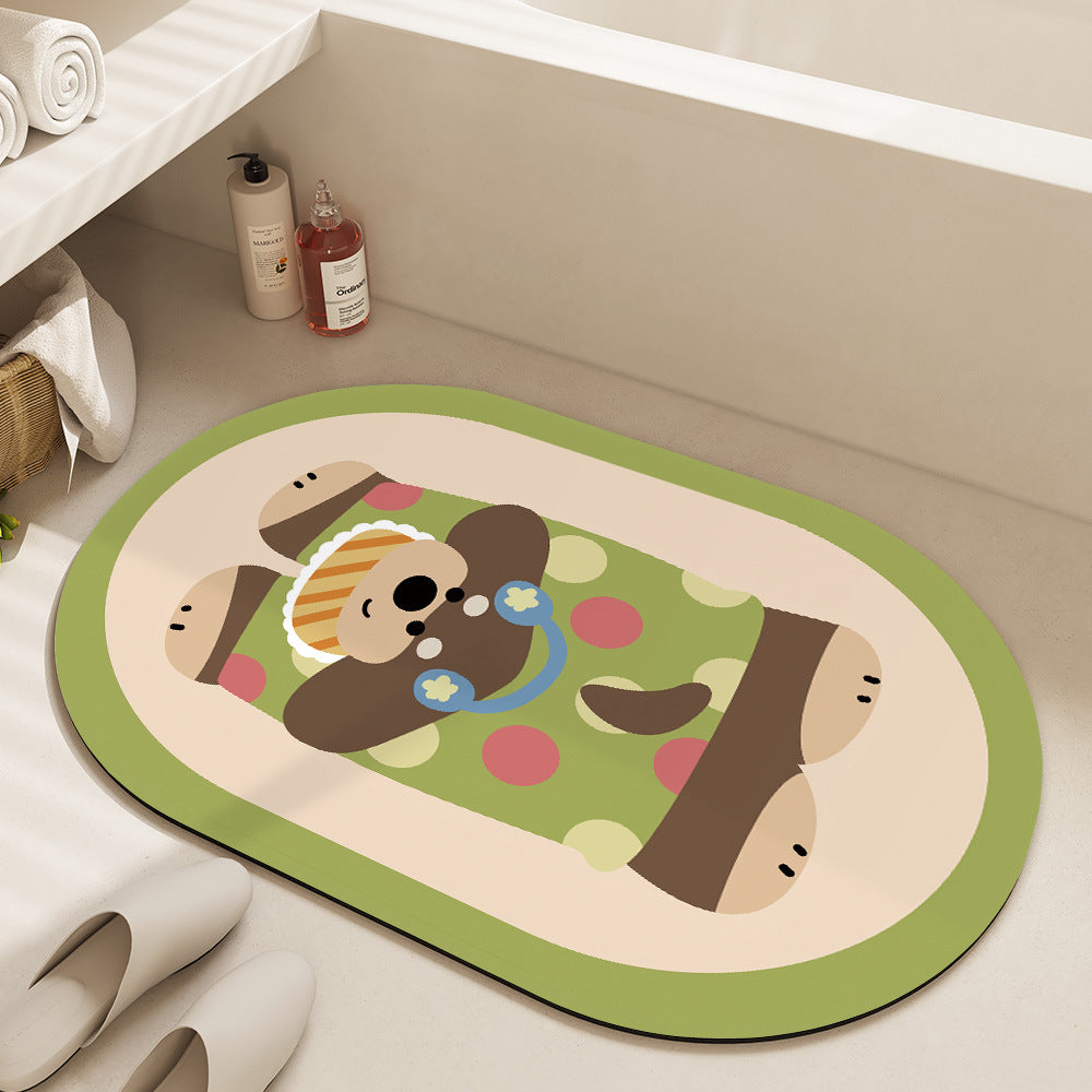 Cute Cartoon Dog Bath Mat Kalsten