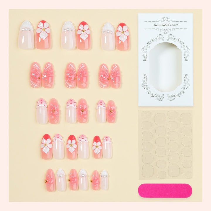 Creative nail art set with floral details Kalsten