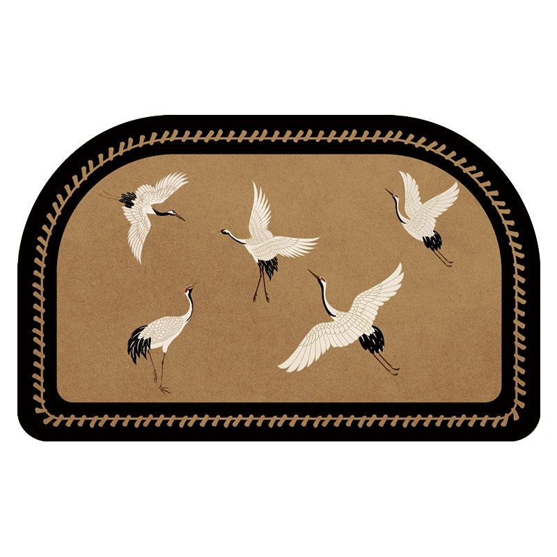 Decorative Half-Moon Bathroom Mat