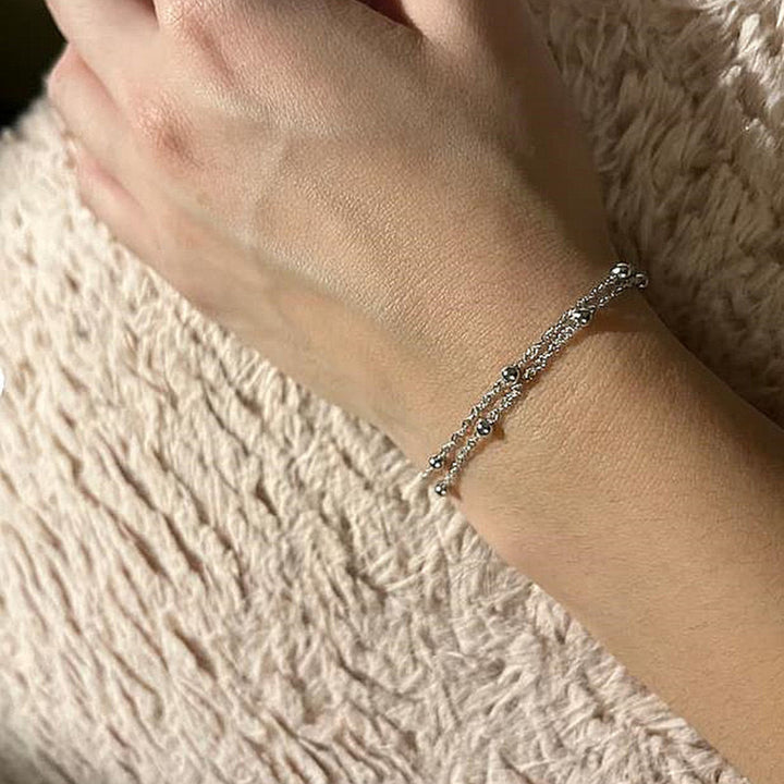 Delicate Silver Chain Bracelet Kalsten