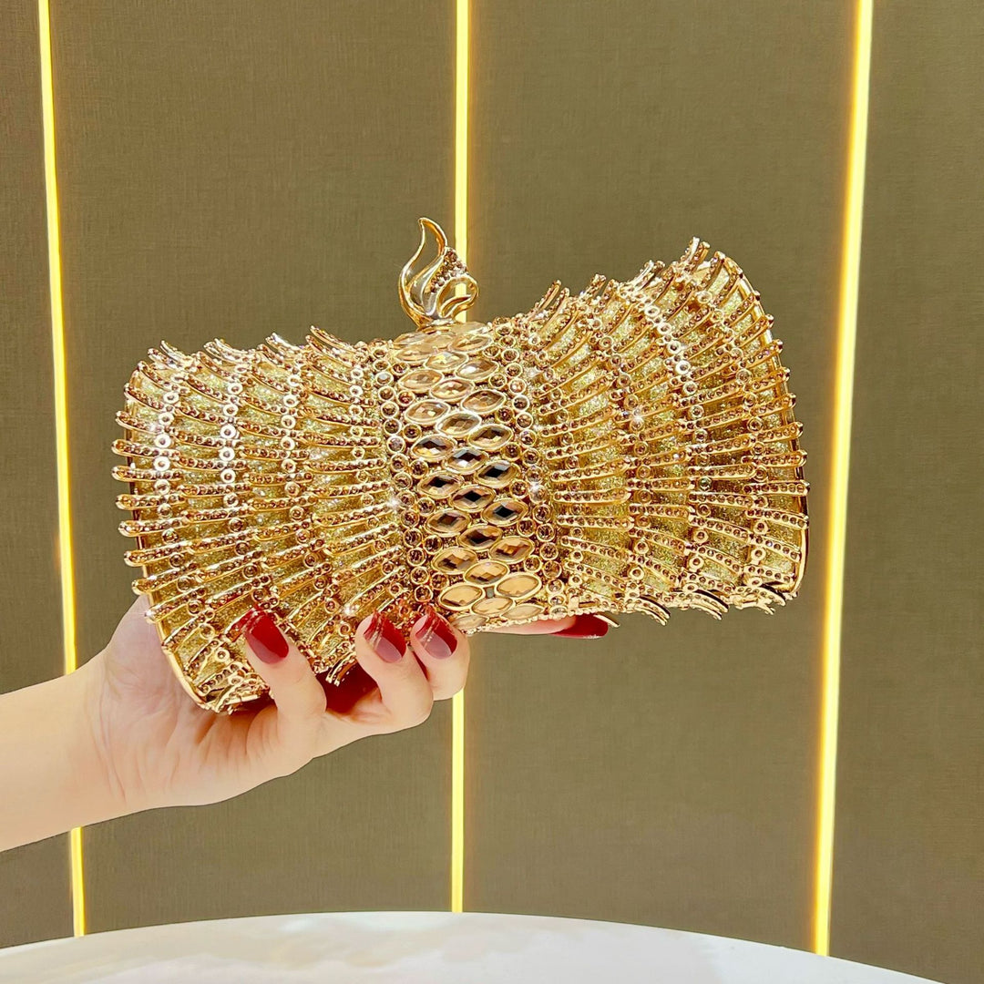 Decorative Metallic Evening Clutch