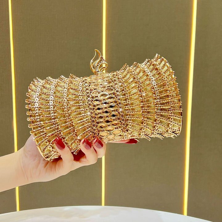 Decorative Metallic Evening Clutch