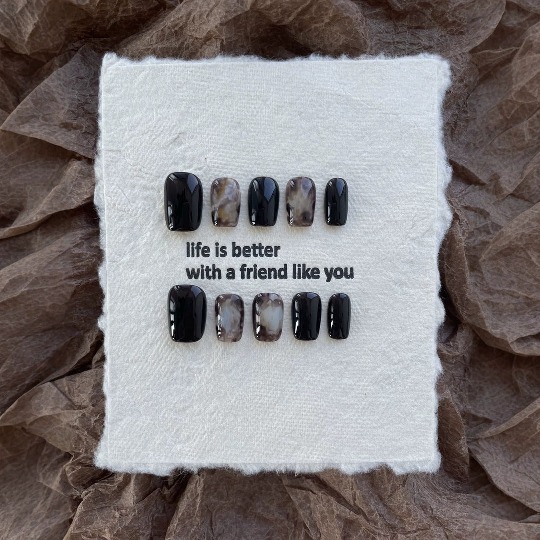 Abstract Marble Design Press-On Nails