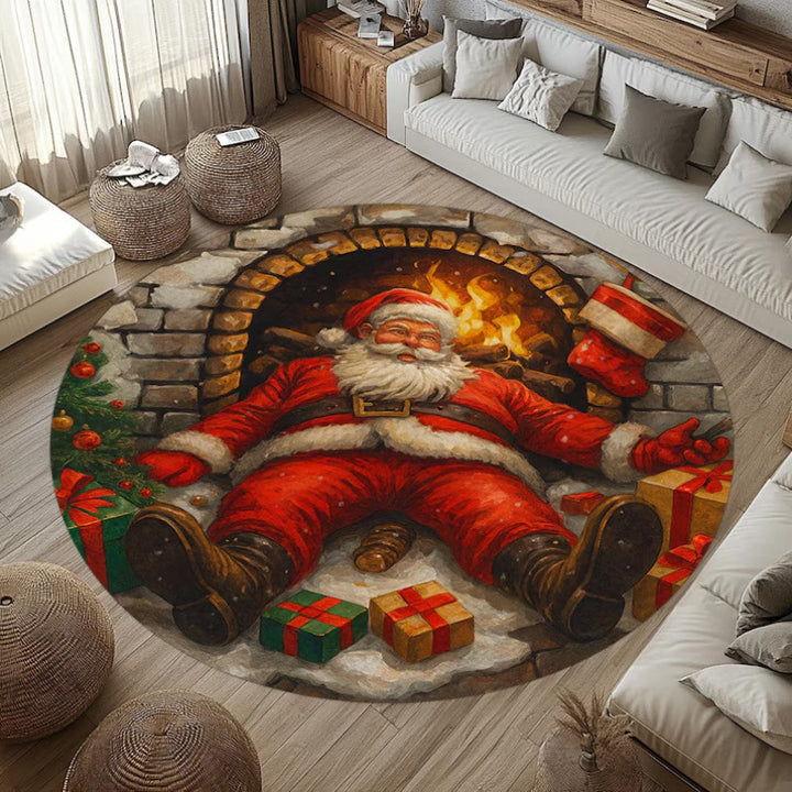 3D Christmas-Themed Area Mat