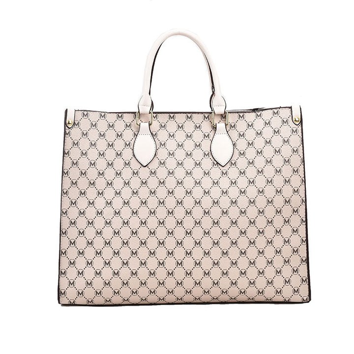 Luxe Logo-Printed Tote Handbag