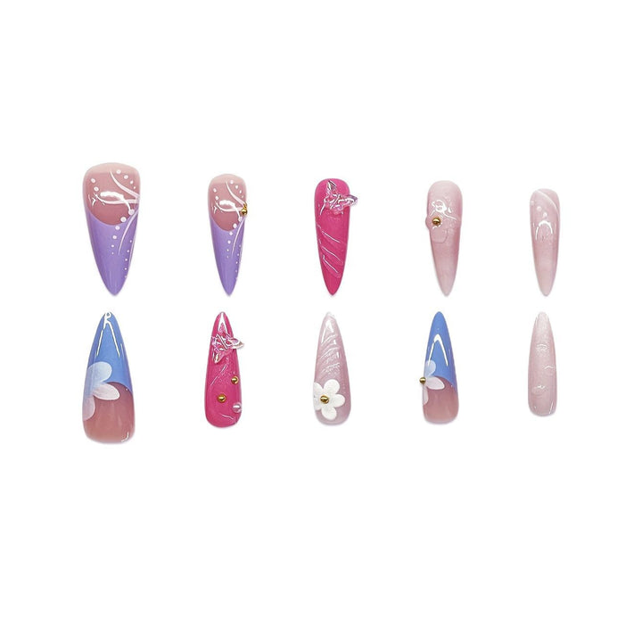 Floral Artistic Nail Extensions Kalsten