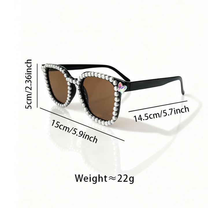 Luxury Pearl-Embellished Cat-Eye Sunglasses Kalsten