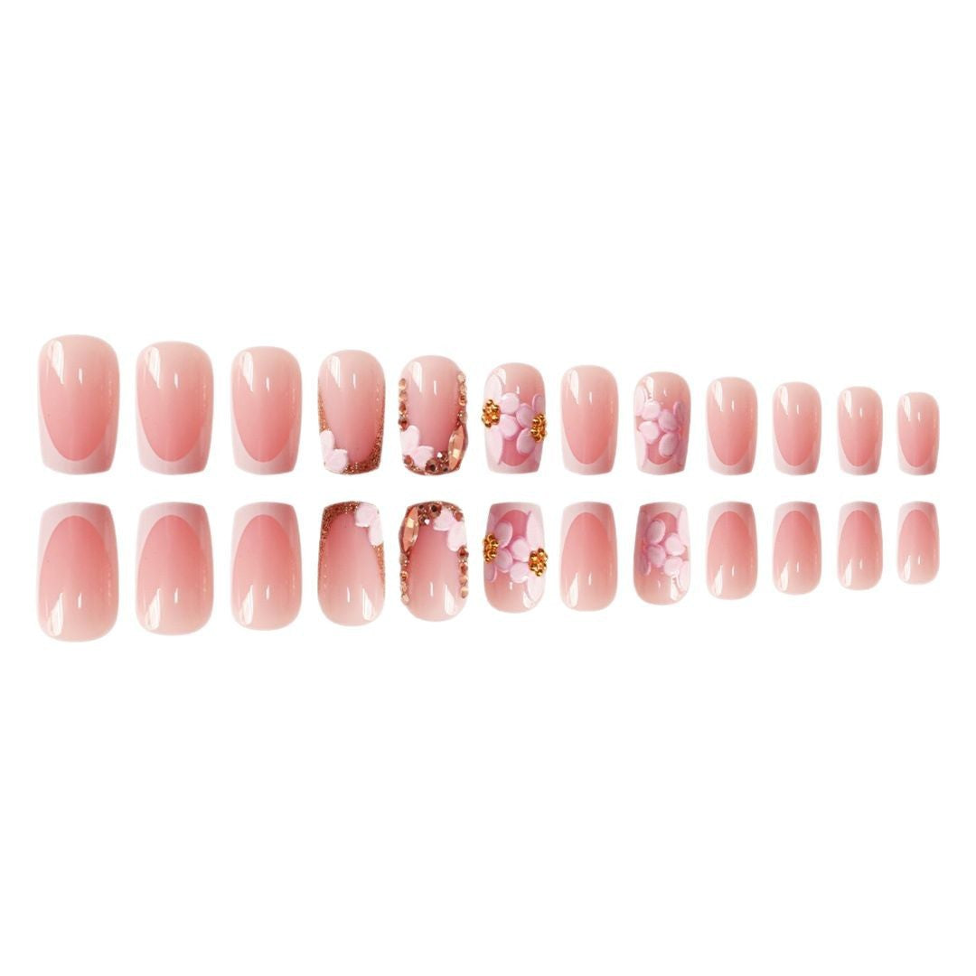 Floral Artistic Acrylic Nail Set Kalsten