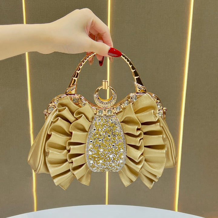 Ruffled Evening Handbag