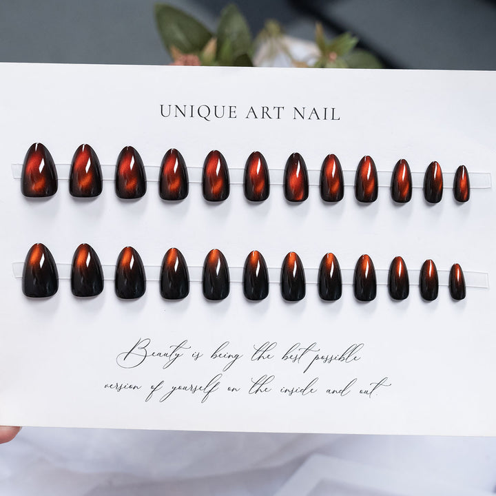 Glossy Long-Lasting Press-On Nail Set