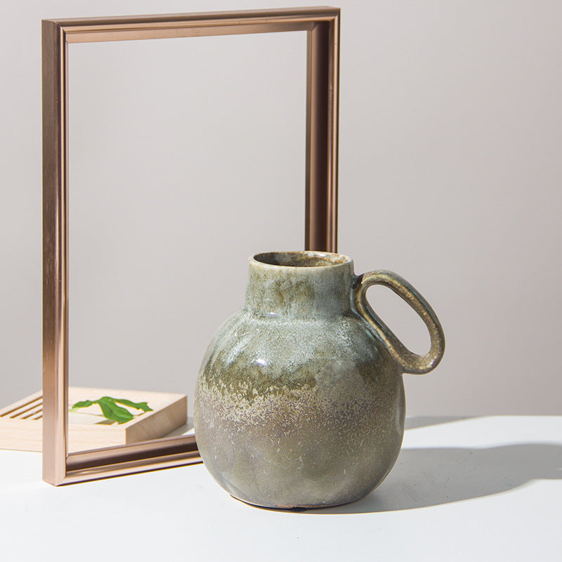 Artisan Stoneware Decorative Pitcher