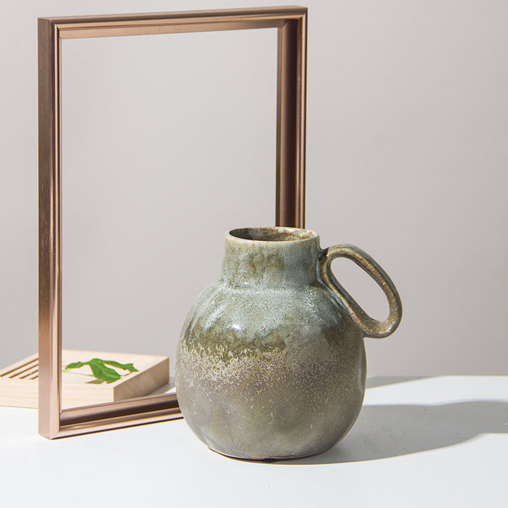 Artisan Stoneware Decorative Pitcher