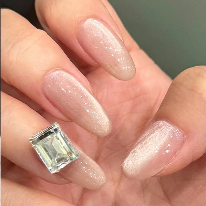 Stunning Almond-Shaped Press-On Nails Set with Decorative Accents Kalsten