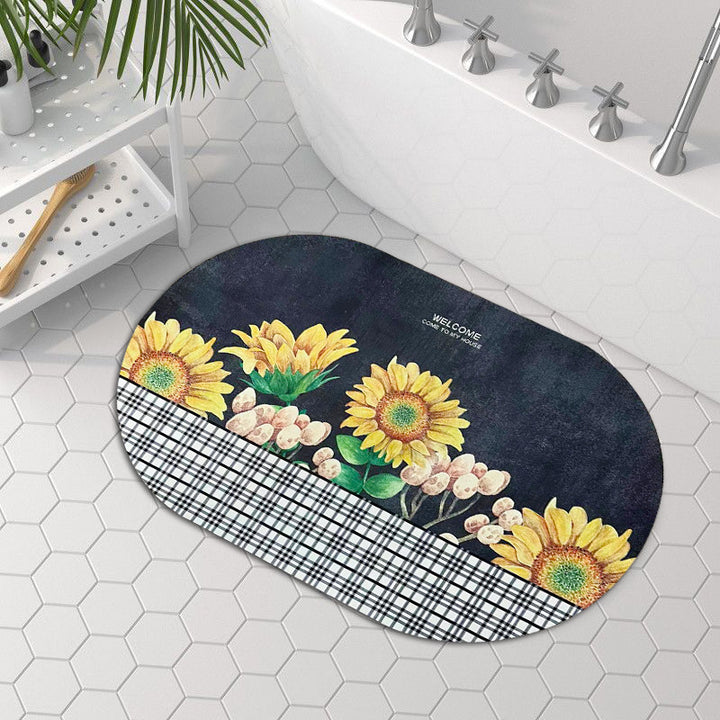 Decorative Geometric Bath Mat Kalsten
