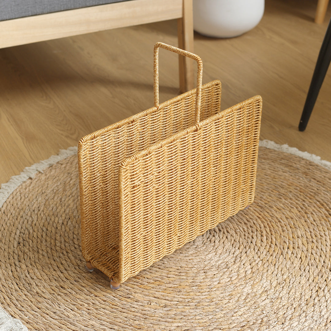 Unisex Handwoven Magazine Rack with Elegant Design Kalsten
