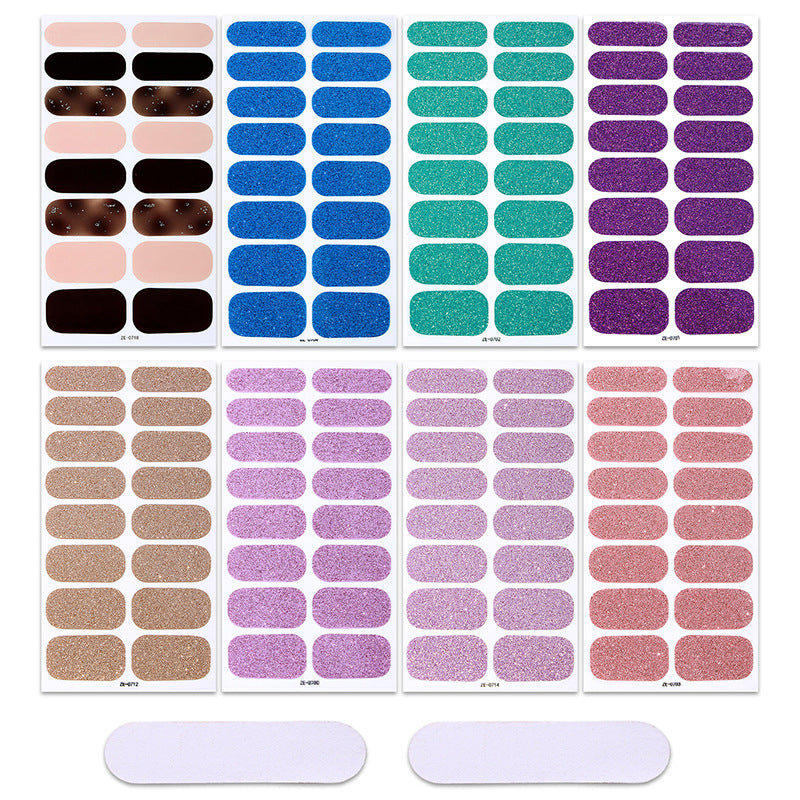 Sparkling Ombre Nail Art Wraps