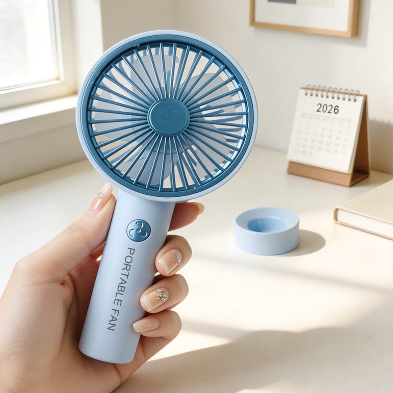 Ladies portable hand fan with variable speed control and ergonomic design Kalsten