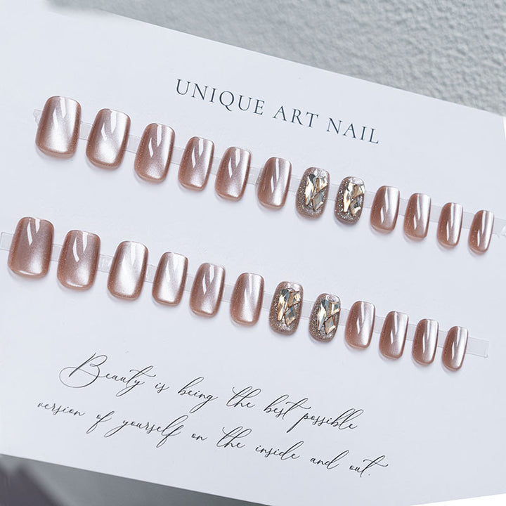 Crystal-Embellished Press-On Nail Set