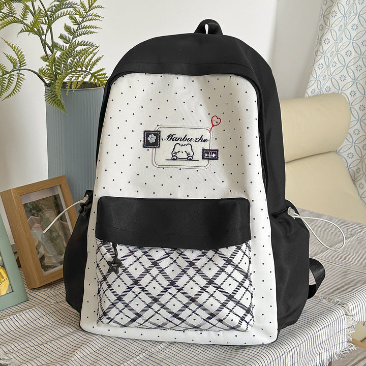 Playful Character-Embellished School Backpack Kalsten