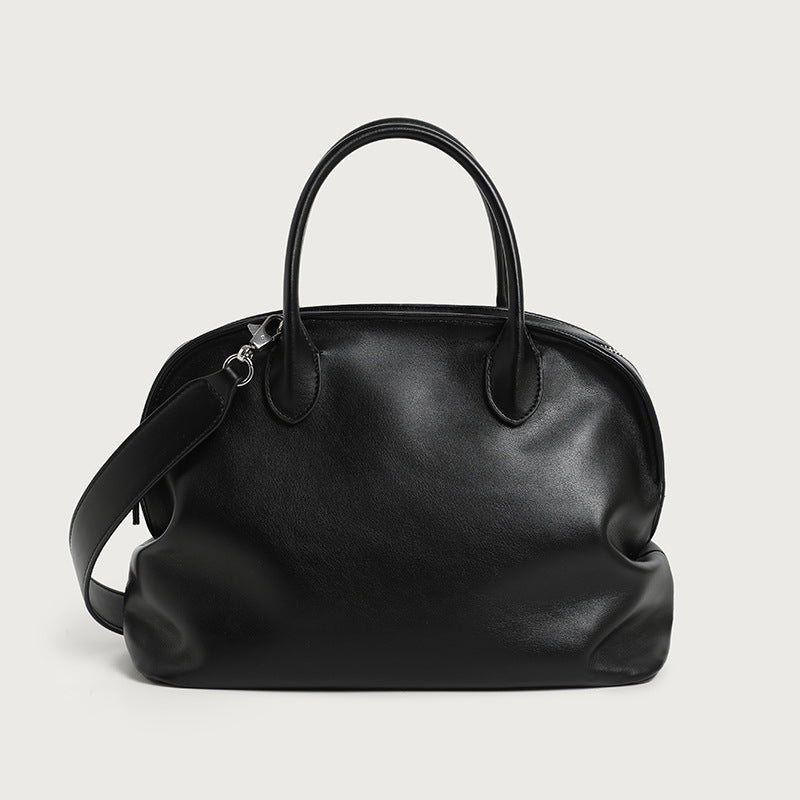 Elegant Handheld Leather Satchel