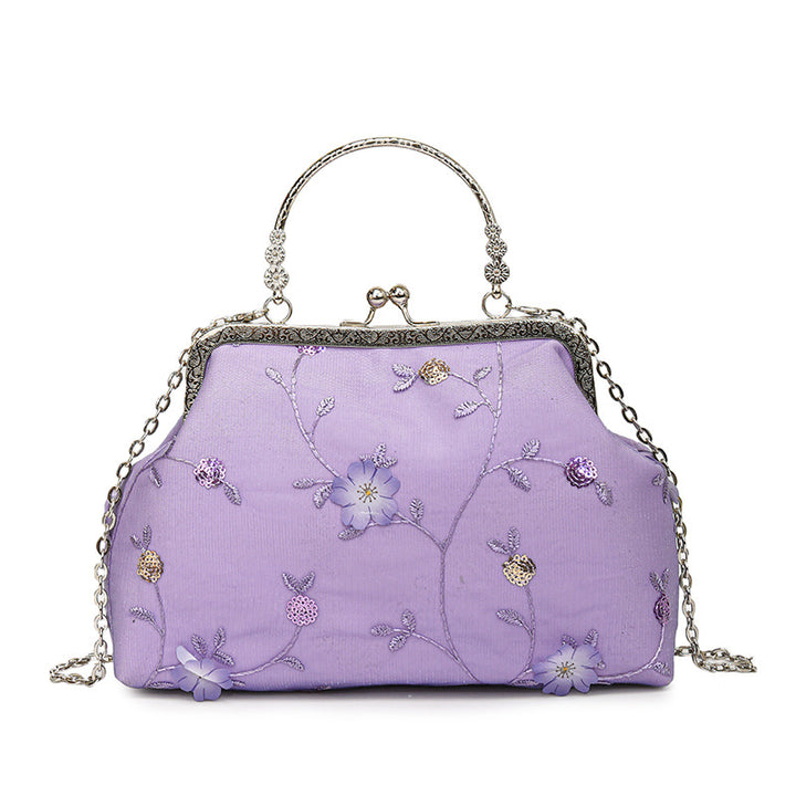 Floral Embroidered Evening Purse